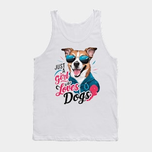 Just A Girl Who Loves dog Tank Top